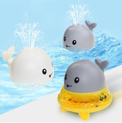 Cute Toys Lighting Up Whale with a Base TS2802 Grey Whale with Yellow Base Official Toyss Merch