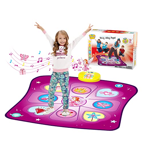 Dance Mat Gift for 3-12 Year Old Girls Boys Electronic Dance Pad Game Toy for Kids Age 4 5 6 7 8 9 10+, Create Songs, Built-in Music, 3 Game Modes, 5 Challenge Levels Christmas Birthday Gift (Purple) TS2802 Default Title Official Toyss Merch