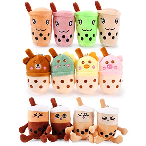 12 Pack 5 Inch Boba Tea Plush Pillow Bubble Tea Plush Cup Shaped Pillows Boba TS2802 Default Title Official Toyss Merch