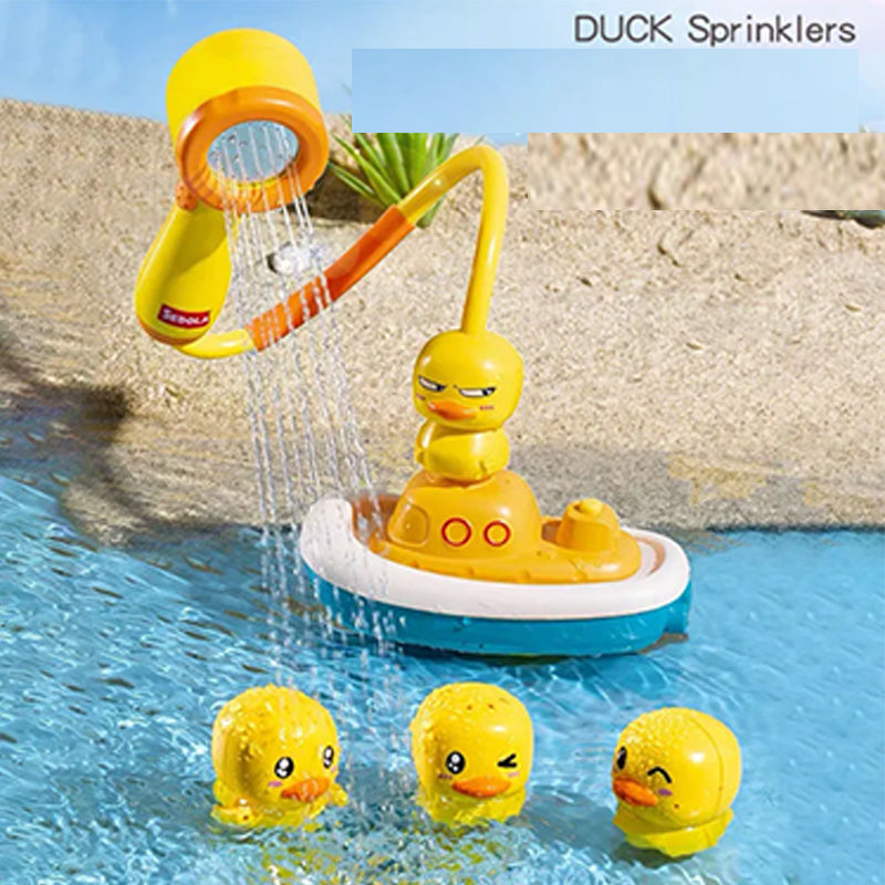 Yellow Duck Shower Toy Baby Bathing Water Electric Water Spray TS2802 Normal / Yellow / Plastic/ Battery Official Toyss Merch