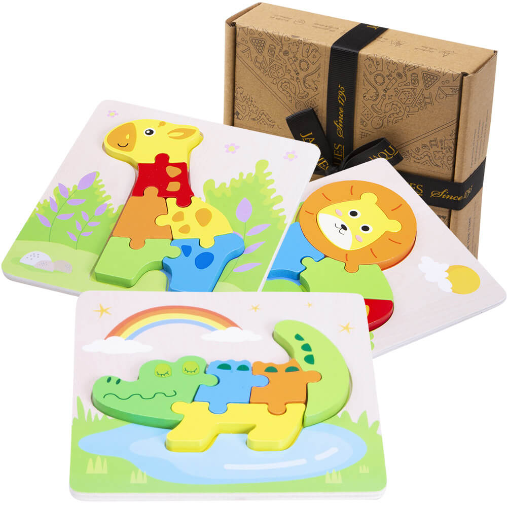 Wooden Kids Puzzle - Animal Puzzle PM1108 base Official JT Merch