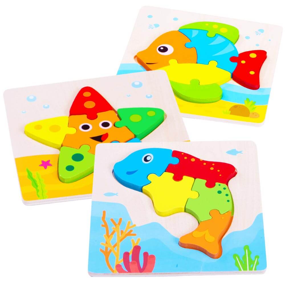 Under The Sea Puzzles - Kids Wooden Jigsaw PM1108 base Official JT Merch